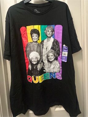 Retro The Golden Girls 'Queens' Black Graphic Tee